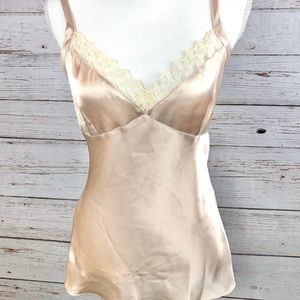 George Vintage feel faux Silk Camisole Tank Sz S